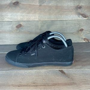 Vans Atwood womens size 9.5 shoes black canvas low top skate sneakers